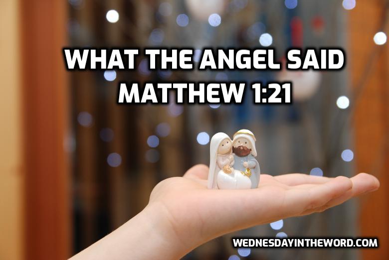 What the Angel Said, A Christmas Message (Matthew 1:21)